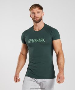 Gymshark Belgie - Gymshark Apollo-T-shirt obsidiaan groen Heren Z6ZD64745