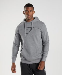 Gymshark Belgie - Gymshark Hoodie met haaienkopvulling antracietgrijs mergel Heren Z6ZD64873