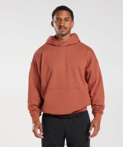 Gymshark Belgie - Gymshark Rustdag Essentials hoodie persimmon rood Heren Z6ZD64797