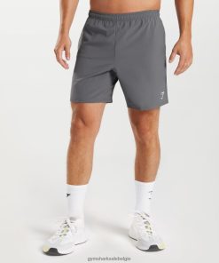 Gymshark Belgie - Gymshark aankomst 7 korte broeken silhouet grijs Heren Z6ZD64521