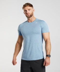 Gymshark Belgie - Gymshark aankomst gemêleerd t-shirt ozonblauw/skylineblauw gemêleerd Heren Z6ZD64781