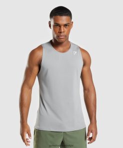 Gymshark Belgie - Gymshark aankomst tank rokerig grijs Heren Z6ZD64953