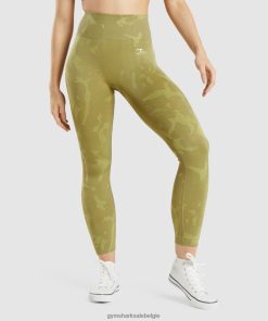 Gymshark Belgie - Gymshark adapt camo naadloze legging savanne | griffioen groen vrouwen Z6ZD64247