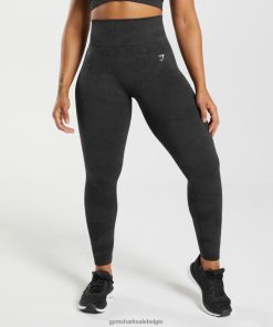 Gymshark Belgie - Gymshark adapt camo naadloze legging zwart/onyxgrijs vrouwen Z6ZD64301