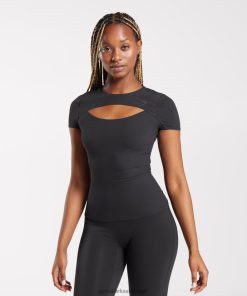 Gymshark Belgie - Gymshark bovenkant optillen zwart vrouwen Z6ZD64424