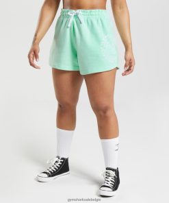 Gymshark Belgie - Gymshark erfenis korte broek turbo blauw vrouwen Z6ZD6469
