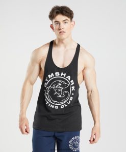 Gymshark Belgie - Gymshark erfenis stringer zwart Heren Z6ZD641005