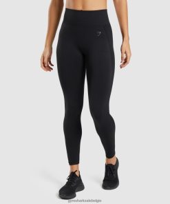 Gymshark Belgie - Gymshark flexibele legging met hoge taille zwart vrouwen Z6ZD64283