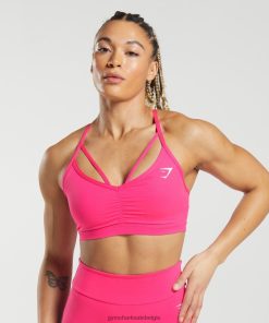 Gymshark Belgie - Gymshark gs power sportbeha helder fuchsia vrouwen Z6ZD64118