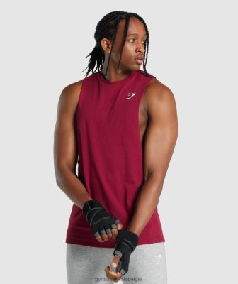 Gymshark Belgie - Gymshark kritische 2.0 drop-armtank bordeaux Heren Z6ZD64961