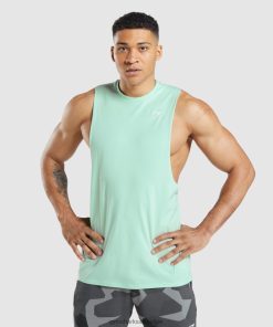 Gymshark Belgie - Gymshark kritische drop-armtank turbo blauw Heren Z6ZD64941