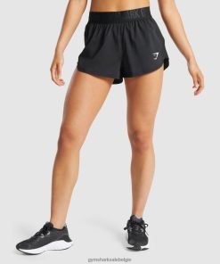 Gymshark Belgie - Gymshark losse trainingsshorts zwart vrouwen Z6ZD646
