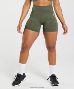Gymshark Belgie - Gymshark naadloze camouflageshort aanpassen mosolijf/kernolijf vrouwen Z6ZD6414
