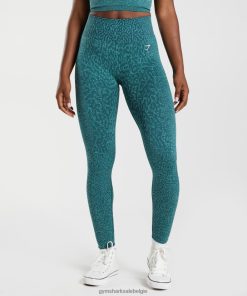 Gymshark Belgie - Gymshark pas dieren naadloze leggings aan rif | wintertaling vrouwen Z6ZD64292
