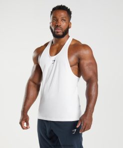 Gymshark Belgie - Gymshark reageer stringer wit Heren Z6ZD64981