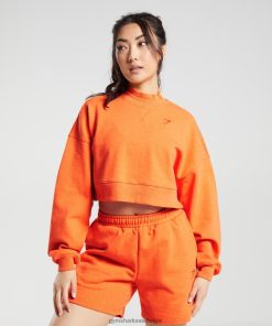 Gymshark Belgie - Gymshark rustdag sweats cropped trui bleke oranje mergel vrouwen Z6ZD64402