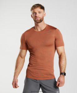 Gymshark Belgie - Gymshark sport naadloos t-shirt persimmon rood/warm bruin Heren Z6ZD64721