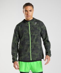 Gymshark Belgie - Gymshark sport-windjack fluo limoen Heren Z6ZD64813