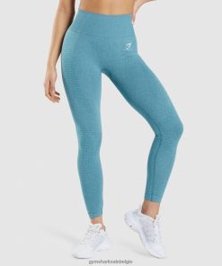 Gymshark Belgie - Gymshark vitale naadloze 2.0-legging tahoe blauwgroen mergel vrouwen Z6ZD64337
