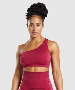 Gymshark Belgie - Gymshark wtflex naadloze sportbeha met één schouder krentenroze/fluo fuchsia/magentaroze vrouwen Z6ZD64213