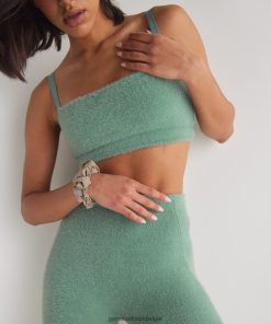 Gymshark Leggingg - Gymshark Whitney wimpergebreide bandeau bladgroen vrouwen Z6ZD64144