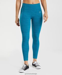 Gymshark Leggingg - Gymshark adapt gemêleerde naadloze legging atlantisch blauw/haaienblauw vrouwen Z6ZD64291