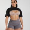 Gymshark Leggingg - Gymshark erfenis schouderophalen naar boven zwart vrouwen Z6ZD64496