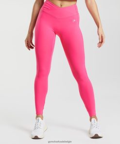 Gymshark Leggingg - Gymshark gekruiste legging helder fuchsia vrouwen Z6ZD64274
