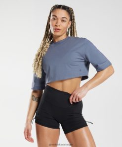 Gymshark Leggingg - Gymshark katoenen boxy croptop avond blauw vrouwen Z6ZD64455