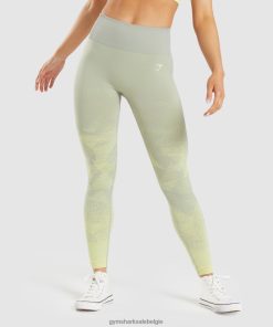 Gymshark Leggingg - Gymshark pas de ombre naadloze legging aan driehoek |taupe grijze print vrouwen Z6ZD64312