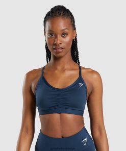 Gymshark Leggingg - Gymshark sportbeha met ruches marine vrouwen Z6ZD64112