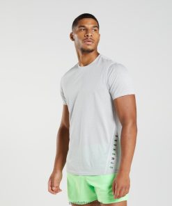 Gymshark Leggingg - Gymshark sportshirt wit/rookgrijs gemêleerd Heren Z6ZD64756