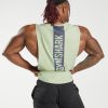 Gymshark Leggingg - Gymshark stoere drop-arm tank flora groen Heren Z6ZD64912