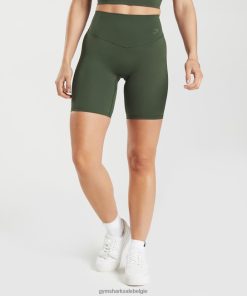 Gymshark Leggingg - Gymshark verhoog de fietsbroek mos olijf vrouwen Z6ZD6472