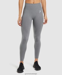 Gymshark Leggingg - Gymshark vitale naadloze 2.0-legging rokerig grijze mergel vrouwen Z6ZD64250