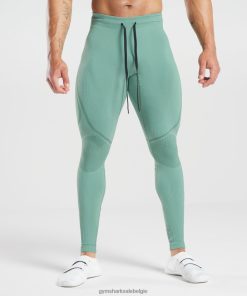 Gymshark Sale - Gymshark 315 naadloze panty inktblauwgroen/juweelgroen Heren Z6ZD641030