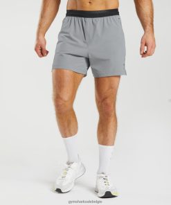 Gymshark Sale - Gymshark Apex 5 hybride shorts drijf grijs Heren Z6ZD64546