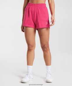 Gymshark Sale - Gymshark Fractie sweatshort helder fuchsia vrouwen Z6ZD6415