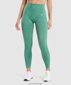 Gymshark Sale - Gymshark Pas de naadloze legging met vlekjes aan mineraal | alpengroen vrouwen Z6ZD64322