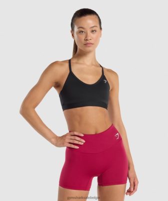 Gymshark Sale - Gymshark Sportbeha met v-hals zwart vrouwen Z6ZD64206