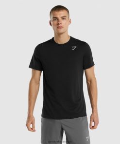 Gymshark Sale - Gymshark aankomst regular fit t-shirt zwart Heren Z6ZD64654