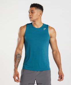 Gymshark Sale - Gymshark aankomst tank atlantisch blauw Heren Z6ZD64934