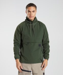 Gymshark Sale - Gymshark anorak opnieuw nemen mos olijf Heren Z6ZD64834