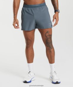 Gymshark Sale - Gymshark apex run4 korte broek avond blauw Heren Z6ZD64542