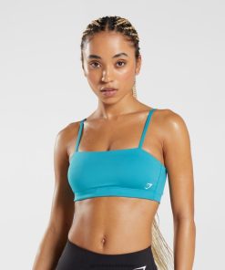 Gymshark Sale - Gymshark bandeau-sportbeha komeet blauw vrouwen Z6ZD64114