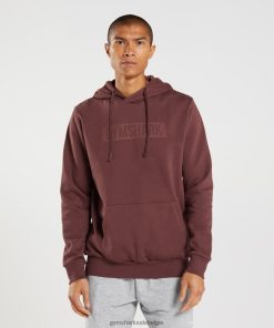 Gymshark Sale - Gymshark blok hoodie kersenbruin Heren Z6ZD64874