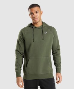 Gymshark Sale - Gymshark capuchon met capuchon kern olijf Heren Z6ZD64806