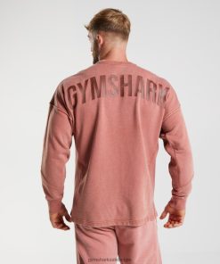 Gymshark Sale - Gymshark elektrisch gewassen bemanning roze bruin Heren Z6ZD64790