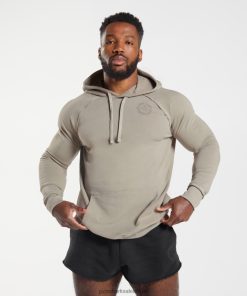 Gymshark Sale - Gymshark erfenis hoodie ecru bruin Heren Z6ZD64854