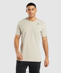Gymshark Sale - Gymshark essentieel t-shirt kiezelgrijs Heren Z6ZD64758